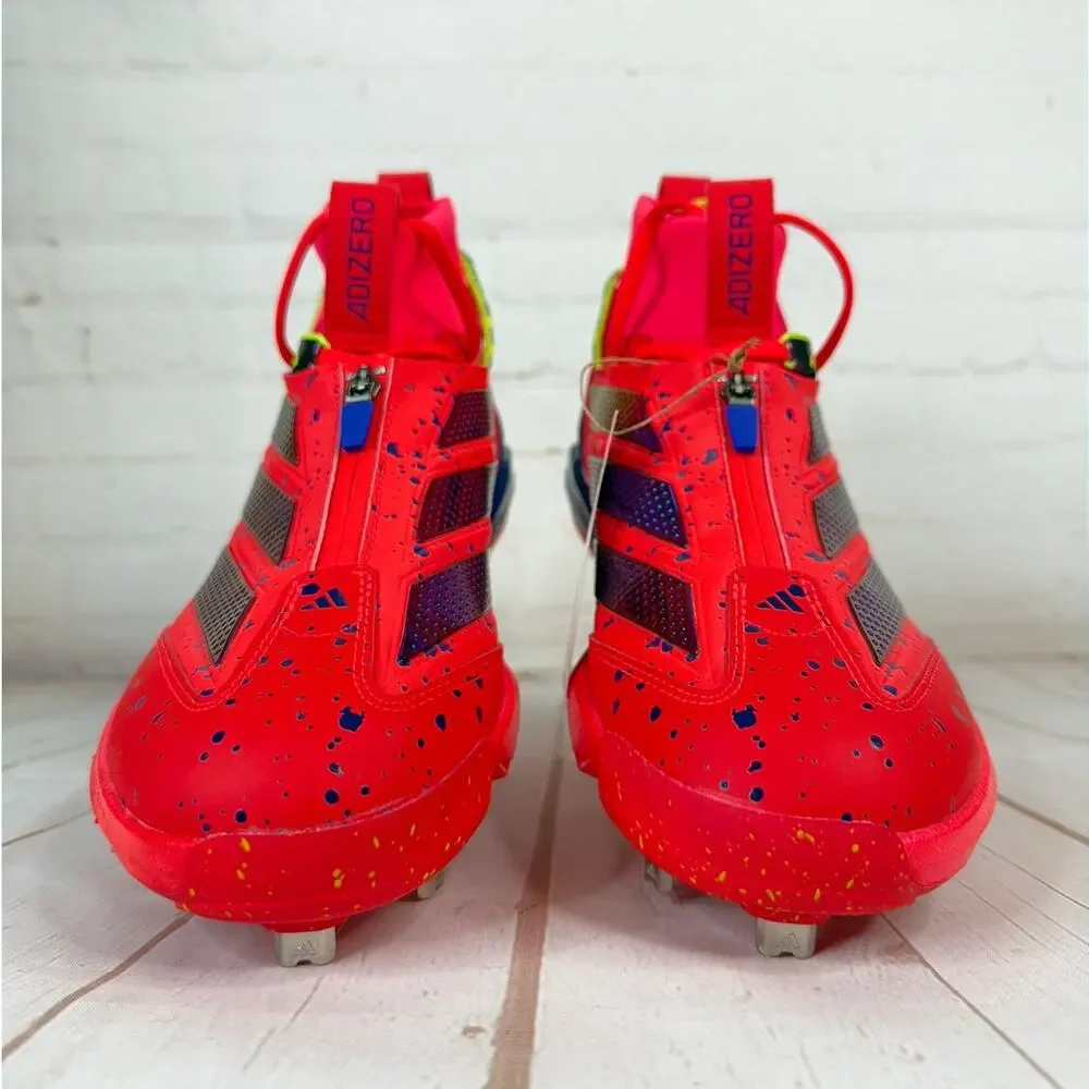 Adidas Adizero Impact 2.0 Shades Red Metal Baseball Cleats Mens Size 9.5 JQ4274
